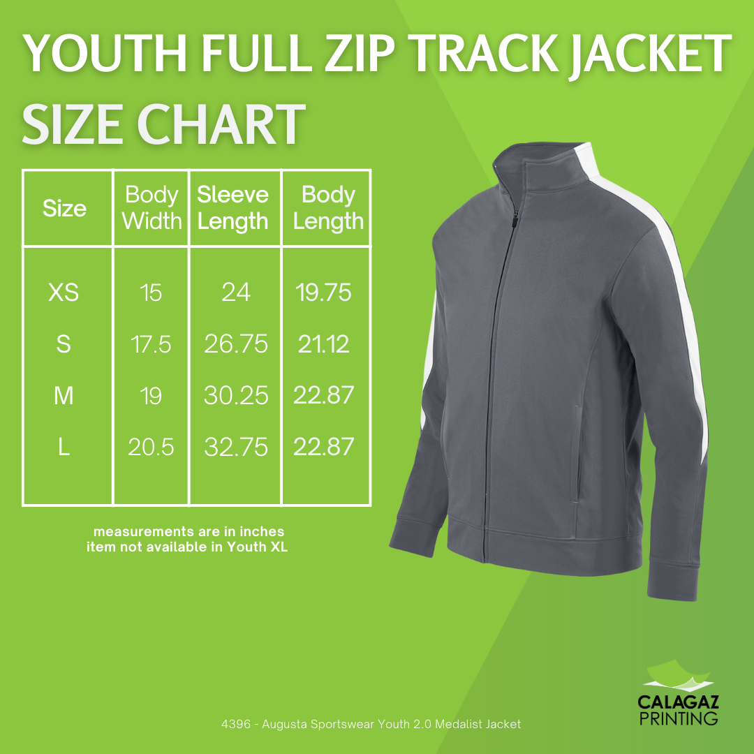 Dodge Elementary Full Zip Track Jacket - Dark Green/ White