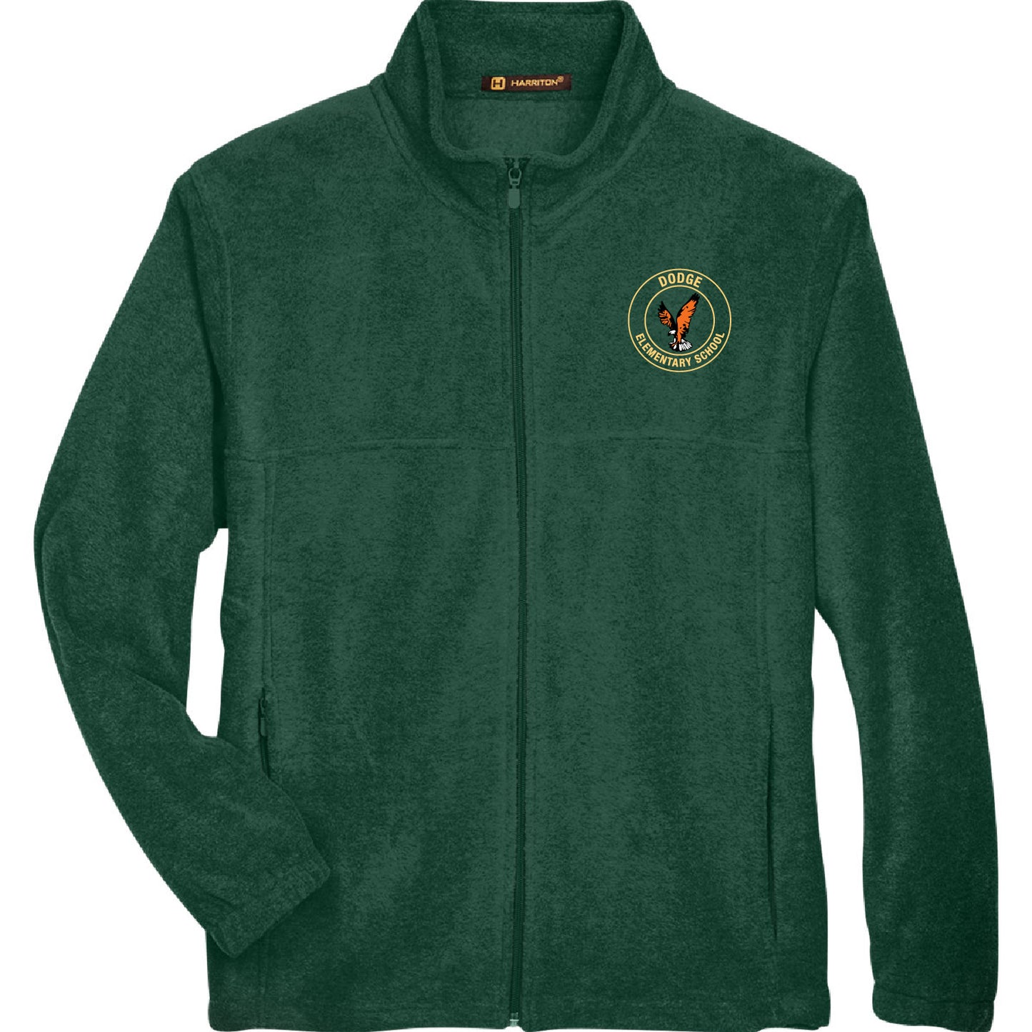 Dodge Elementary Full Zip Fleece Jacket - Hunter Green